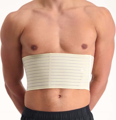 Dunimed Ribbrace voor Mannen - Rompandage - Ribbandage met Klittenband - XXL
