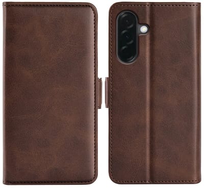 MobyDefend Hoesje - Geschikt voor Samsung Galaxy A37 - Luxe Wallet Book Case (Sluiting Zijkant) - Bruin
