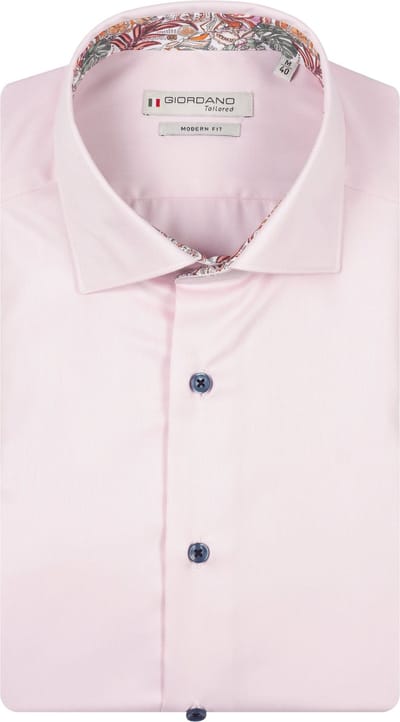 Giordano – Locarno – Heren – Overhemd – Katoenen Overhemd – Roze – 617815-51