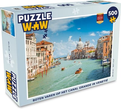 Puzzel Boot - Water - Huis - Italië - Legpuzzel - Puzzel 500 stukjes