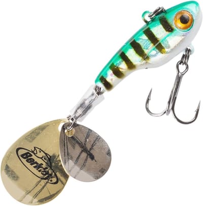 Spinnerbait Vis Aas - Vibrerend Kunstaas - Vissen Vangen - Dubbele Trillingen - 6 cm 9 gram - Gevlekt Baars