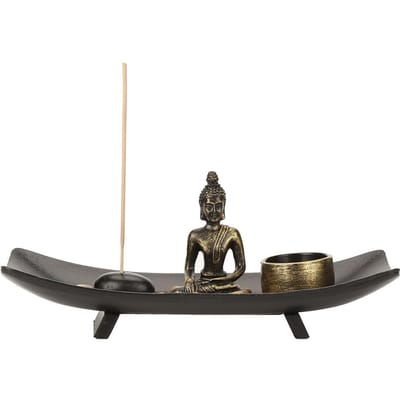 1 ensemble Bougeoir Porte-encens Bouddhisme Zen Articles d'ameublement pour la décoration de la maison