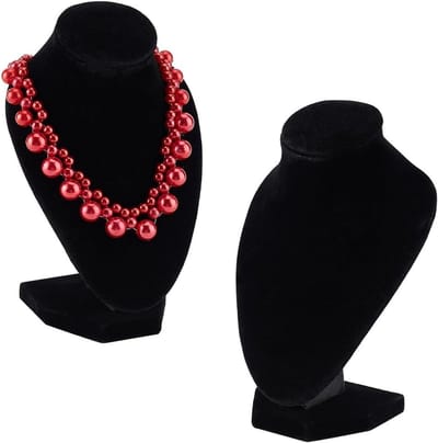 2-delige 3D Fluwelen Kettingdisplay voor Hangers - Sieraden Organizer voor Boutiques, 10 x 7 x 15 cm, Perfect voor Presentatie en Etalage