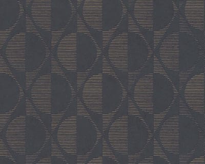 SYMMETRISCH RETRO BEHANG - Zwart Goud - AS Creation Pop Style