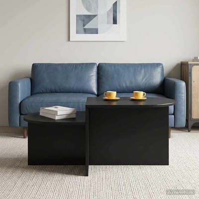 vidaXL - Salontafel - Zwart - eiken - 100 - x - 50 - x - 40 - cm - Bewerkt - hout