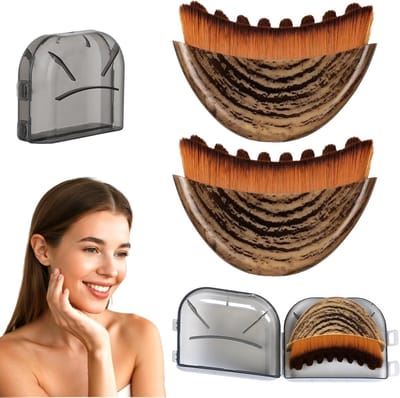 Ergonomische Gezichtsborstel voor Lymfedrainage, Gezichtsmassage en Contourversteviging met Opbergdoos, Set van 2, 8 x 6 cm, Perfect voor Huidverzorging en Ontspanning