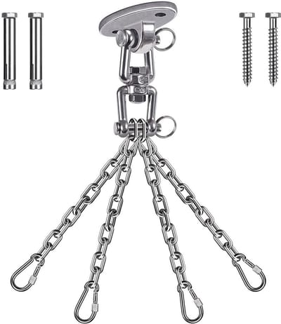 MTTProducts - Heavy Duty Swing Hook - Hangstoel Bevestiging - Eenvoudig te installeren - Swing Hangers met Kettingen - Geschikt voor Volwassenen - 360°...