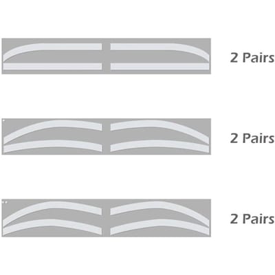 6 Paren/set Wegwerp Wenkbrauw Vormgevende Sticker Tekening Gids Hulp Sjabloon Microblading Wenkbrauw Stencil Make-up Tool white