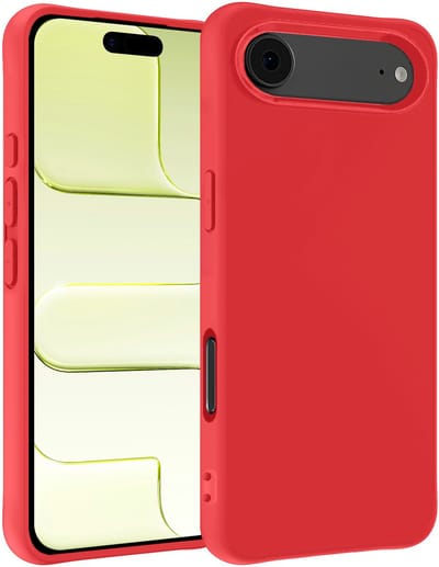 Hoesje - Geschikt voor Apple iPhone Air - Sterk & Shockproof - Hoes Cover - Siliconen Case - Telefoonhoesjes - Rood