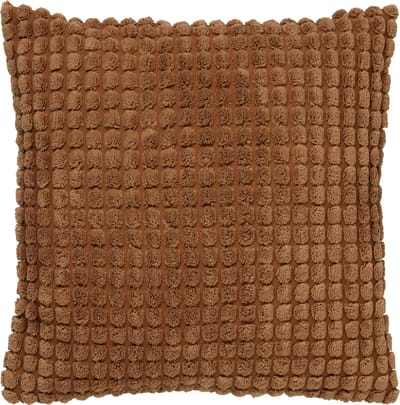 Dutch Decor ROME - kussenhoes 45x45 cm - effen kleur - 3D-structuur - Tobacco Brown - bruin - met rits - zonder binnenkussen