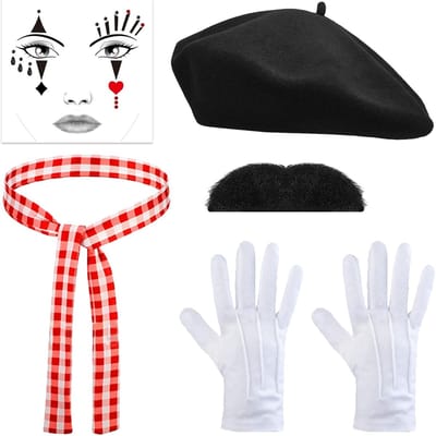 Mime kostuum voor dames en heren - Perfect voor carnaval, Halloween en theateroptredens