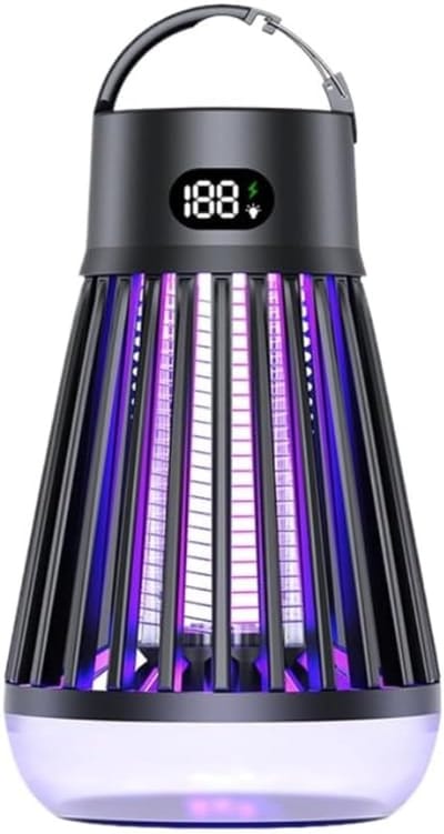 Campinglamp - 2-In-1 Serie - Muggenvanger Met UV-Technologie - Camping Verlichting - 2000V Elektrische Vangst - 2000 mAh Oplaadbare Accu - Buitenlamp Voor Tuin En Terras - Insectenbestrijding Zonder Chemicaliën