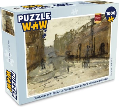 Puzzel De Baan in Rotterdam - Schilderij van George Hendrik Breitner - Legpuzzel - Puzzel 1000 stukjes volwassenen