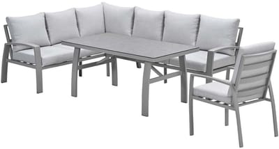 Garden Impressions Cameron lounge dining set 4-delig links incl stoel - taupe