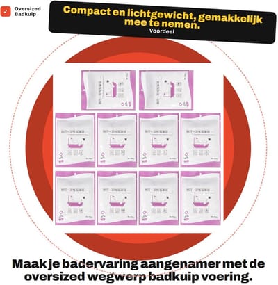 Dailygoods- Badkuip Voering 120cm - Wegwerp Bad Voering - Plastic Zak - Hygiënisch - Draagbaar - Geschikt voor Huishouden/Hotel - Badzak