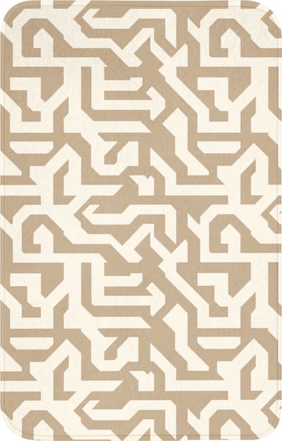WC mat 50x80 cm - Antislip - Modern - Abstract - Beige - Toiletmat - Vloermat - Douchemat - Toilet tapijt - Toiletmatten