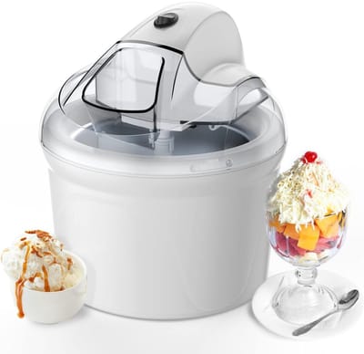 IJsmachine - Softijs Machine Voor Thuis - IJsmaker - Compact - 1,5 Liter - Wit