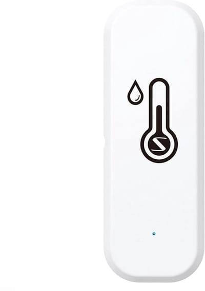 Binnenthermometer Vochtigheidssensor - Hygrometer Temperatuurmeter - Binnenklimaat Monitoren - App Meldingen - 71 x 25 x 20 mm - Wit