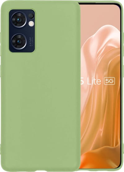 Hoesje - Geschikt voor OPPO Find X5 Lite - Sterk & Shockproof - Hoes Cover - Siliconen Case - Telefoonhoesjes - Groen