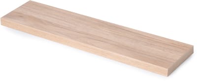 Emuca Legbord voor legplanken, 600x200mm, dikte 30mm, Hout, Wit