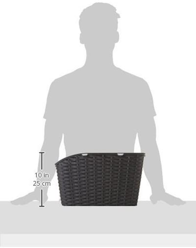 Fietsmand Achterop 35x26x24 cm - Kunststof, Weerbestendig in Zwart