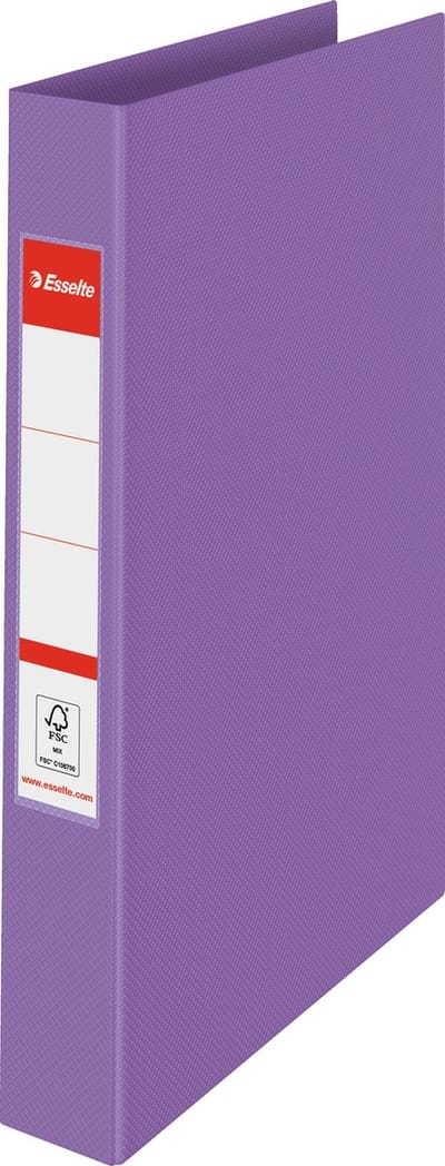 Esselte Colour'Breeze 2-Rings A4 Ringband voor 190 Vellen - Rugbreedte van 42mm - Lavendel