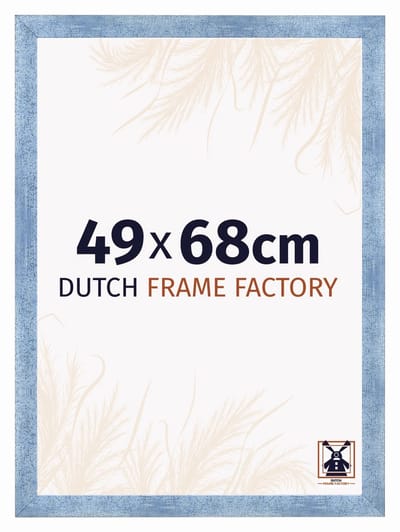 Fotolijst 49x68 cm - MDF - Helder Blauw Geveegd - Praag