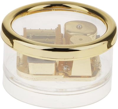 Muziekdoosje Kinderen - Opwindbare Doos - Cadeau Idee - Transparant Uurwerk - 7 x 4 cm - Transparant