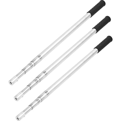 3 Pièces 8mm Acier Inoxydable Harpon Canne Diddle Filet Bâton Matériel de Pêche Longueur 1.5M Trois Sections