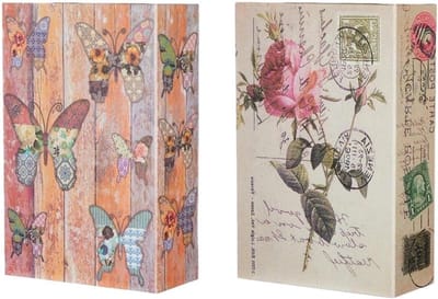 SnelShoppen - Book Safe Set van 2 - Verstevigde Boek Safe met Sleutel, Verborgen Opslag voor Geld, Sieraden, Sleutels, Decoratieve Boekopslag, 18 x 11