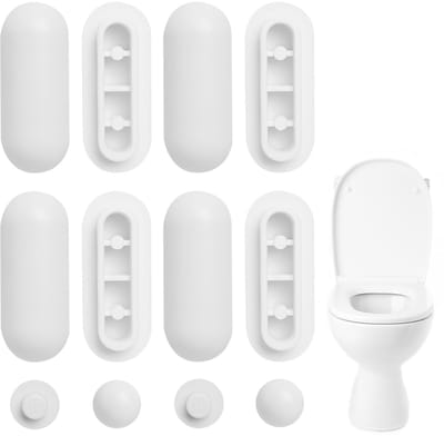 Allecto - Toilet Seat Pads - Set van 12 - Duurzaam en Comfortabel - Wit - Geschikt voor Rond en Verlengd - Bescherming voor Toiletzittingen - Ideaa...