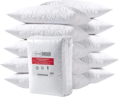 Homescapes set van 10 gewatteerde kussenbeschermers – 50x75 cm – hypoallergeen