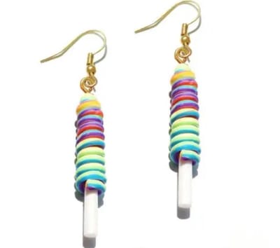 Akyol - Lolly oorbellen – Oorbellen dames - oorbellen meisjes - Oorhangers dames - leuke snoep oorbellen - Sieraad - oorbellen - oorbellen cadeau - verjaardag - grappige oorhangers - Valentijn cadeau - lolly - kerstcadeau