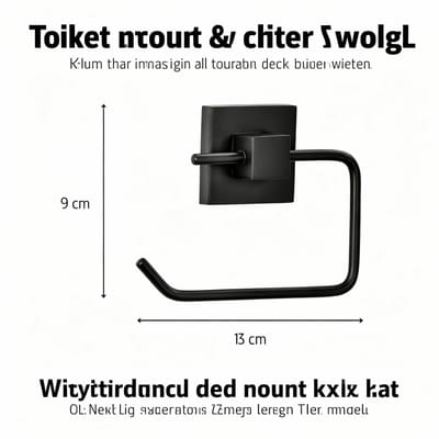 Mat zwarte toiletpapierhouder Fackelmann New York