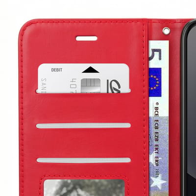 Mayaxess, Hoesje geschikt voor Redmi Note 15 Pro 4G - Wallet Case met Koord & Stand, Rood