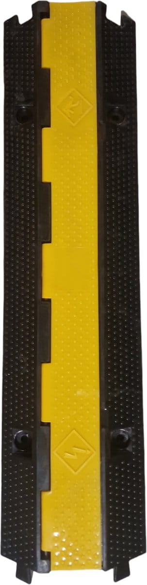 Kabelbrug met klep voor één kabel - Middelhoge kabelgoot buiten - Kabeldrempel rubber - Kabelmat