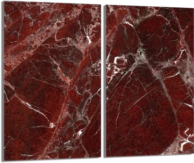 TMK ArtDeko Marble - Glazen Beschermplaat - 2x30x52 cm - Snijplank