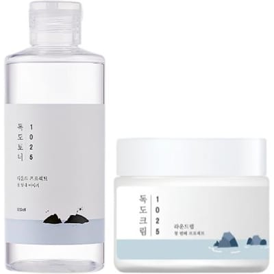 Set Tonifiant + Crème RoundLab 1025 Dokdo | Hydratation Profonde & Soin de la Barrière Cutanée Soins de la Peau Coréens