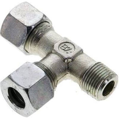 12L & R3/8'' Verzinkt Stalen L-Snijringkoppeling Buitendraad 315bar ISO 8434-1