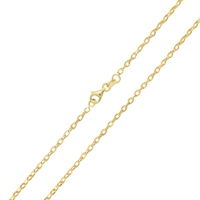 Cavill - 375 Goud Ketting - 375 Geelgoud - Fijne Ankerketting 45 cm - Slanke Gouden Ketting Dames - Elegante Ketting met Karabijnsluiting