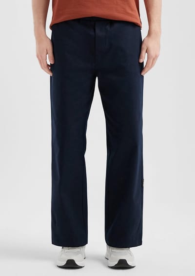Gewassen chino met aantrekkoord QS
