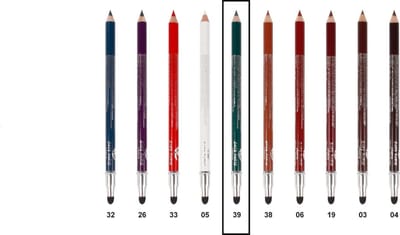 Easy Paris - Oogpotlood en Lippotlood - Extra Waterproof - Groen - Met puntenslijper en smudger/vervager - Nummer 039 - 1 Stuks