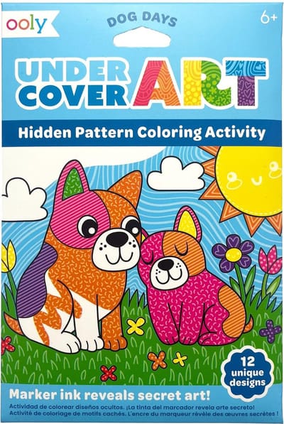 Ooly - Undercover Art - 12 Kleurplaten met verborgen patronen - Dog days