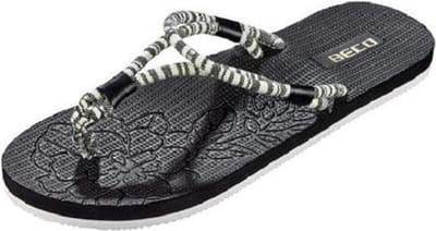 Beco Teenslippers Dames Eva Zwart/wit Maat 36