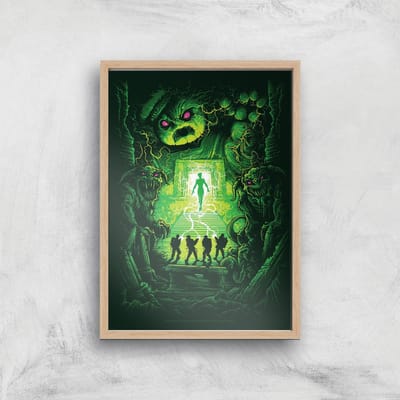 Ghostbusters Dan Mumford Giclee Art Print - A4 - Wooden Frame