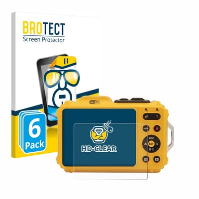 BROTECT - Screenprotector voor Kodak Pixpro WPZ2 - Folie Beschermfolie transparant 6 Stuks