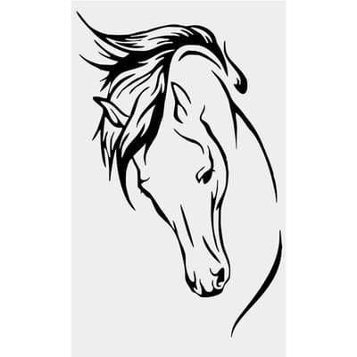 Zwarte PVC Muursticker Paard Vinyl Kunst Decal Huis Studeerkamer Decoratie Verwijderbaar black