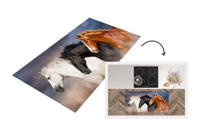 Keukenloper - Loper keuken - Paarden - Boerderijdieren - Vacht - 120x60 cm - Keukenloper vinyl