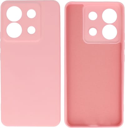 Hoesje Geschikt voor Xiaomi Redmi Note 13 Pro - Fashion Telefoonhoesje Backcover - Siliconen Hoesje - Roze