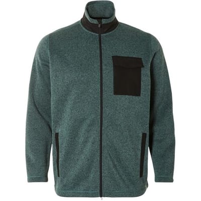 LIVERGY Heren fleecevest - Plus size (Groen, XXL)
